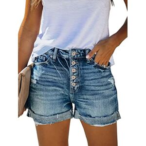 KISSMODA Summer Denim Shorts for Women High Waisted Rolled Jean Shorts Casual Fashion Pants Shorts