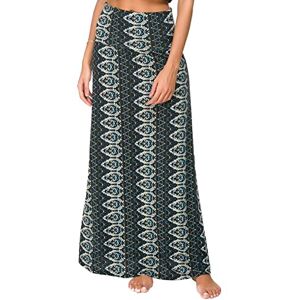 Women's Bohemian Style Print Long Maxi Skirt (S, 2)