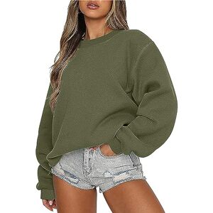 HAOLEI Sweatshirts for Women UK Sale Clearance Plain Round Neck Long Sleeve Pullover Tops Loose Jumper Oversized Ladies Sportwear Blouse Shirts Gifts for Women S-XXL
