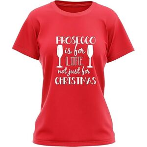 M&a Peaks Women Christmas T-Shirt, Funny Snow Man Santa Snowflake Multi Print Sweatshirt, Casual Xmas Short Sleeve Crew Neck Pullover Top Jumper Regular Fit Autumn-Winter, Prosecco for Life Chistmas-16 Plus