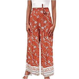 Janly Clearance Sale Womens Legging, Fashion Women Drawstring Printed Loose High Waist Ladies Wide Leg Long Pants for Summer Holiday