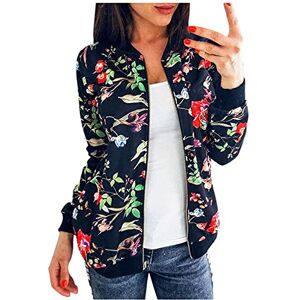 Wlhbf Womens Winter Coats Women Retro Floral Printed Full Zip Pocket Long Sleeve Jacket Casual Top Coat Outwear for Home Holiday Work Thai Jacket for Women