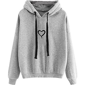 RLEHJN Women's Hoodies UK Clearance Autumn/Winter Hooded Sweatshirt Long Sleeve Shirts Solid Color Hoodies with Drawstring Ladies Basic Casual Tops Comfortable Warm Pullover Loose Fit Outwear