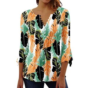 Clearance!Hot Sale!Cheap! Womens 3/4 Sleeve Tops 2023 Pleated Front Ladies Chiffon Tops V Neck Swing T-Shirts Summer Tunic Blouse UK Sale Clearance Floral Tee Shirts