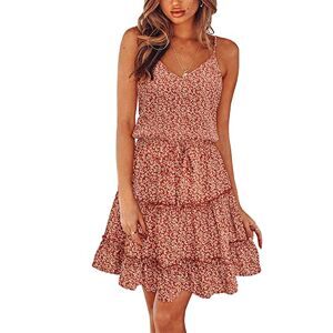 Newshows Summer Dresses for Women UK Strappy Dress Floral Beach Casual Dress for Holiday Vacation Party(Floral 07, XX-Large)