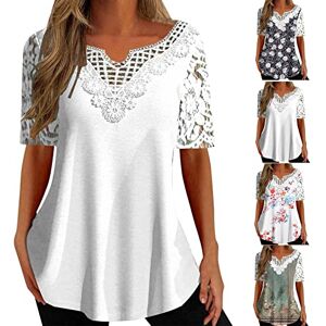 Summer Tops For Women Uk 0427a21 FunAloe Tops for Women UK,Plus Size,Elegant,V Neck Solid Color T Shirt for Women Going Out,V-Neck Blouses for Women,Womens Cotton Tops,Short Sleeve Tops for Women UK,Swing Tops for Women UK