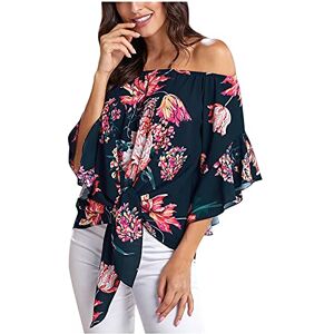 Tunic Tops For Women Uk 240316 Tpa186 Ladies Tops Sale Casual Loose Elegant Office T Shirts Flowy Chiffon Twist Front Blouses Floral Tunic Tops 3/4 Sleeve Holiday Clothes Off The Shoulder Tee Shirt Clearance