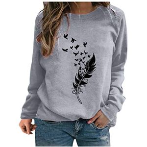 Janly Clearance Sale Women's Long Sleeve Tops, Winter Womens Casual Long Sleeve Tops Ladies st Patrick's Print Sweatshirt Blouse, Women Printed Blouse for Easter St Patrick's Day Gifts (Gray-S)