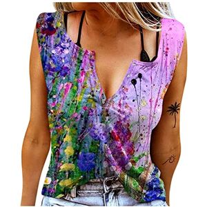 Haolei 2023 New Tank Tops Women UK Clearance,Ladies Sleeveless Summer Tops Henley V Neck Camis Shirt Butterfly T Shirts Floral Tank Top Casual Loose Fit Blouse Tunic Camisole Vest Tops Size 8-16