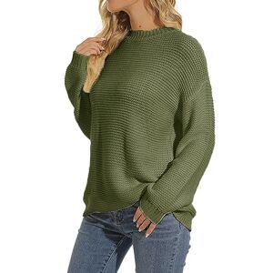 Turtleneck Sweater Women Jumpers for Women UK Autumn Thin Sweater for Women Graduation Gifts Autumn Winter Holidays Personalized Design Women's Sweater Solid Color Fashion Pullover Sweater Outlet Clearance UK Green