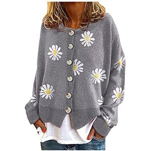 ⭐women Fashion 230706did11 FunAloe Women Cardigans Floral Print Long Sleeve V-Neck Sweaters Button Down Ribbed Cuffs Knit Cropped Cardigan Sweater Summer Jackets Crochet Tops Cropped Long Cardigan Ladies Boho Cardigan