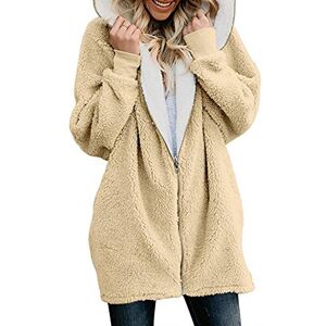 RLEHJN Hoodies for Women UK Sale Clearance Autumn/Winter Casual Loose Fit Top Long Sleeve Hooded Tops Ladies Comfy Hoodies Plain Sweatshirt Outwear Casual Wear Longline Zip Tops Warm Coat Khaki