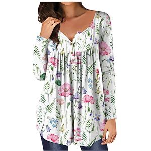 Tops for Women UK,Top Long Sleeve Tops Women Blouses for Women UK Summer Tops for Women UK Yoga Tops for Women UK Womens Summer Tops Festival Tops for Women Ladies Loose (Pink,3XL)