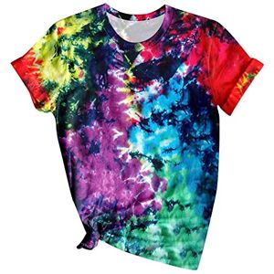 Summer Tops For Women Uk 0413a2740 FunAloe Tie Dye Womens Shirts,Party Tops for Women,Ladies Plus Size Tops,Party Tops,Womens Floaty Tops,Office Wear,Party Tops for Women UK,Ladies Tops Size 14,Elegant Clearance