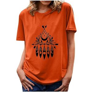 Women Tops 0729b72025 Summer T Shirts for Women UK Crewneck Sweatshirts Adult Blouse Orange Shirt Day Print Short Sleeve Men's Tops Adult Orange Festival Men Orange S Novelty T-Shirts Classical Henley Shirts