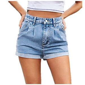 Janly Clearance Sale Womens Legging, Ladies Summer High Waisted Skinny Fashion Casual Denim Straight Shorts for Summer Holiday