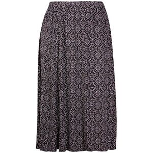 WearAll Women's Plus Floral Print Skirt Elasticated Stretch Waist Midi Length Circle Print 8-10