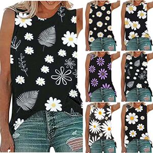 Summer Tops For Women Uk 0417a856 Plus Size Clothing for Women Elegant Summer Top 20 Clearance Ladies Camisole Tops Black Top Women Tank Tops Sleeveless Crewneck Small Daisy Print T-Shirt Top Elegant Causal Tops Basic Size 6-18