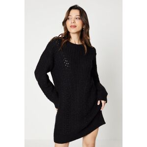 Oasis Cable Tunic With Bobble Detailblack Ivory,Black L,M,S female