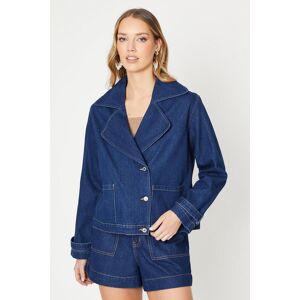 Oasis Denim Short Trench Coatindigo Mid Wash,Indigo 10,6,18,16,14,12,8 female