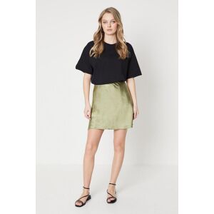 Oasis Satin Bias Cut Mini Skirt Sage 14,12,6,10,18,16,8 female