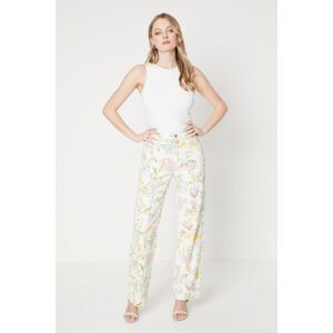 Oasis Floral Printed Denim Straight Leg Jean Multi 18,12,8,14,10,16 female