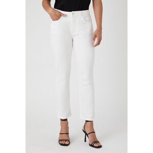 Wallis Womens Petite White Harper Straight Leg Jeans - White - Size: 18