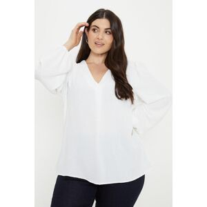 Wallis Womens Curve Overhead Shirt - White - Size: 28