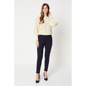 Wallis Womens Seam Detail Ponte Trouser - Navy - Size: 10