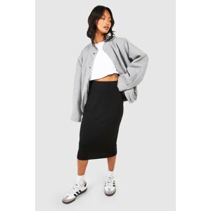 boohoo Basics High Waisted Jersey Midi Skirt