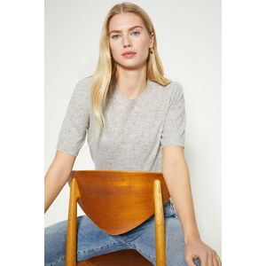 Oasis Cashmere Blend Scallop Detail Knitted T-shirt