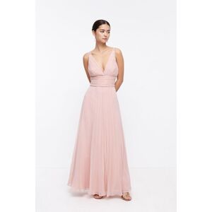 Coast Petite Double Strap Pleated Skirt Maxi Dress