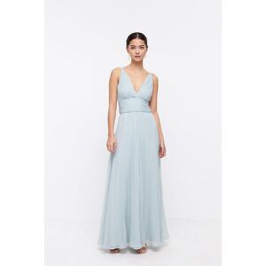 Coast Petite Double Strap Pleated Skirt Maxi Dress