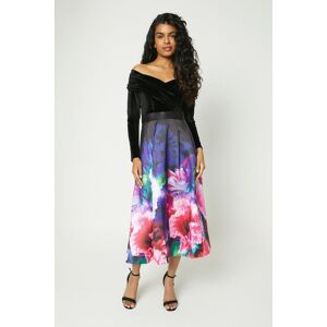 Coast Petite 2 In 1 Printed Skirt Midi Dress