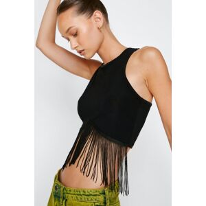 NastyGal Fringe Hem Crop Top