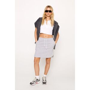 NastyGal Jersey Mid Rise Drawstring Mini Skirt