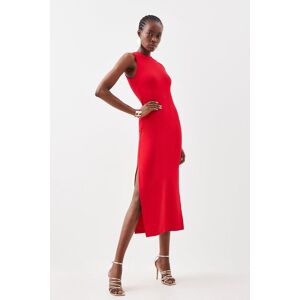 KarenMillen Ponte Crew Neck Midaxi Dress