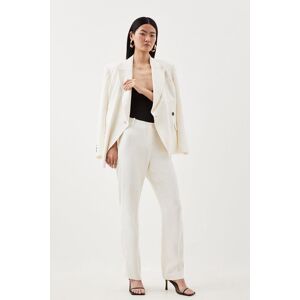 KarenMillen Polished Viscose Tailored Low Waist Straight Leg Trouser