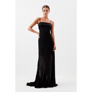 KarenMillen Petite Premium Georgette Bandeau Maxi Dress