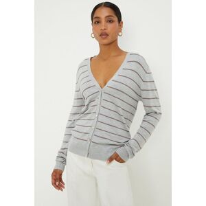 Dorothy Perkins Stripe Button Through V Neck Cardigan