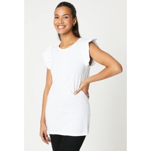 Dorothy Perkins Tall Poplin Ruffle Sleeveless Top