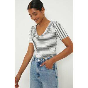 Dorothy Perkins V Neck Stripe Fitted Top