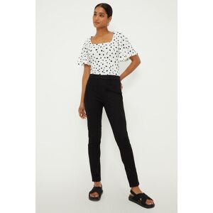 Dorothy Perkins Spot Square Neck Flutter Sleeve Top