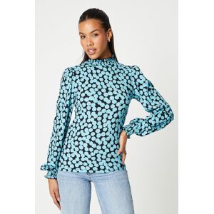 Dorothy Perkins Tall Shirred Neck Cuff Detail Long Sleeve Top