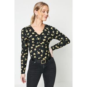 Dorothy Perkins Ruched Front Puff Long Sleeve Top