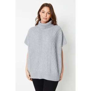 Wallis Cable Chunky Knit Roll Neck Tunic