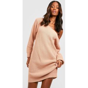 boohoo Basic Slash Neck Jumper Dress