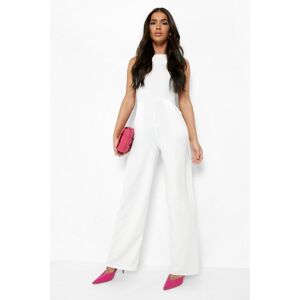 boohoo Round Neck Textured Jumpsuit