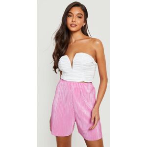 boohoo Plisse Elasticated Shorts