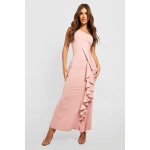 boohoo One Shoulder Frill Maxi Dress